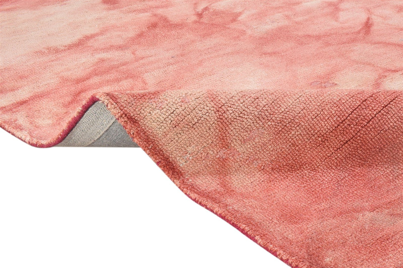 5' X 8' Rug Wool Red Modern Hand Tufted Shibori Tie Dye Room Size Carpet 7865170493589