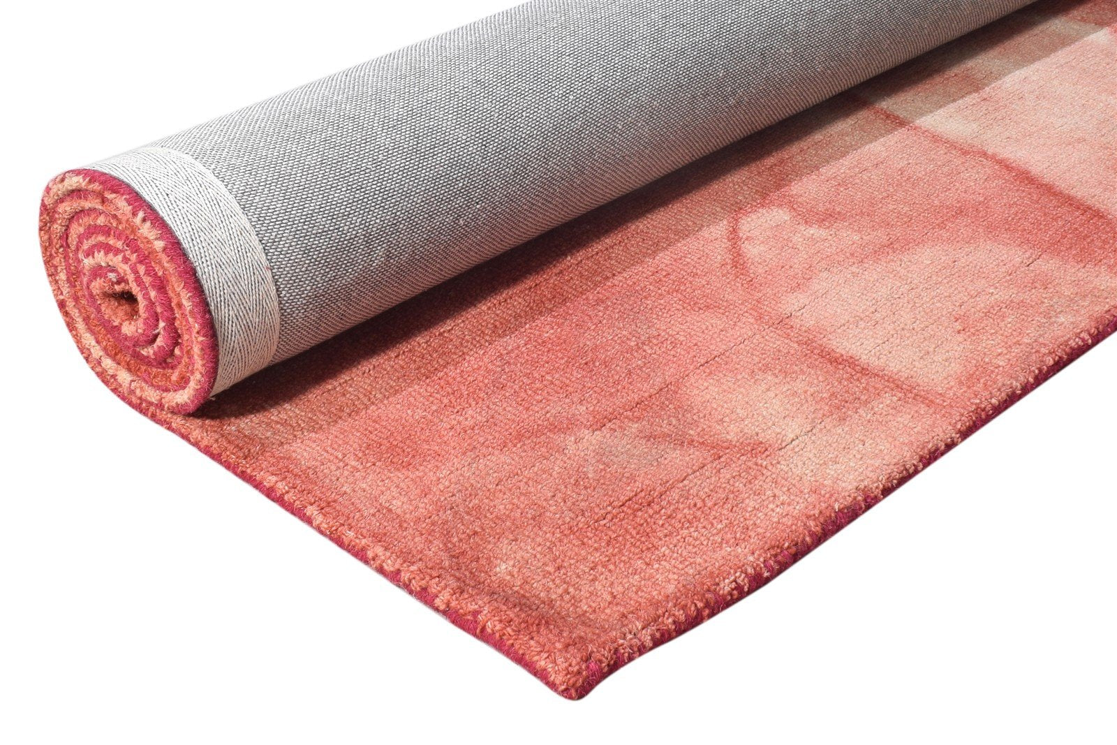 5' X 8' Rug Wool Red Modern Hand Tufted Shibori Tie Dye Room Size Carpet 7865170493589