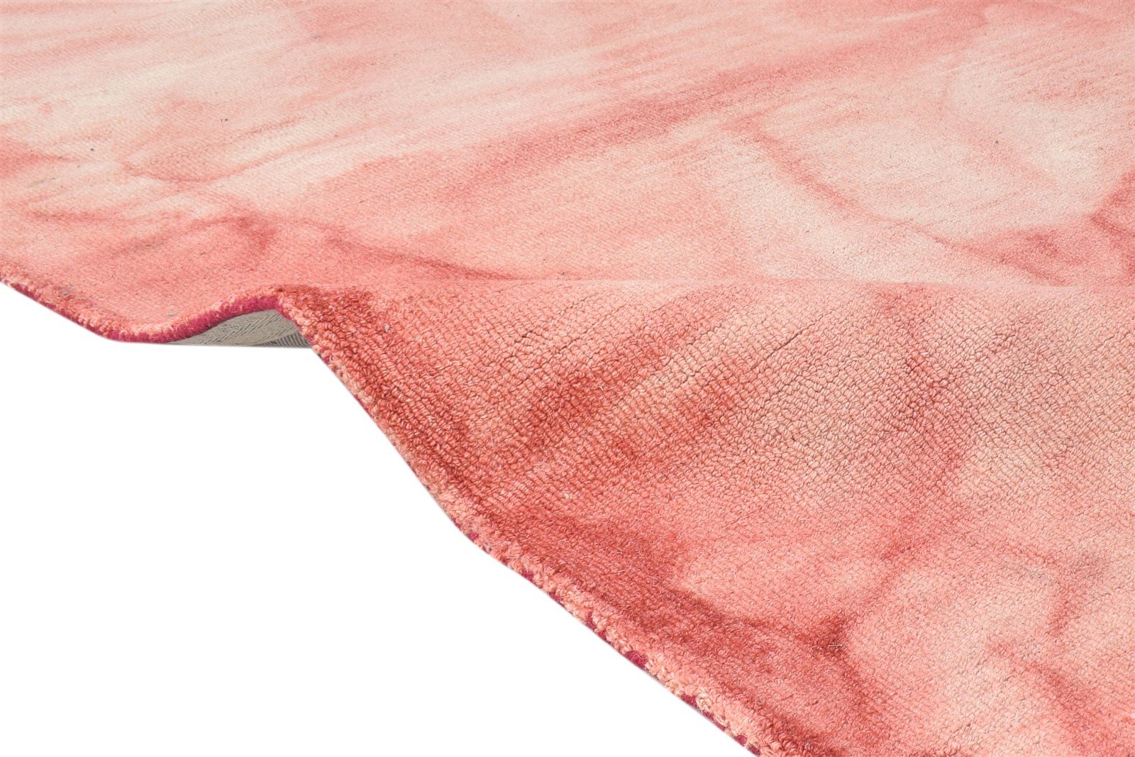 5' X 8' Rug Wool Red Modern Hand Tufted Shibori Tie Dye Room Size Carpet 7865170755733