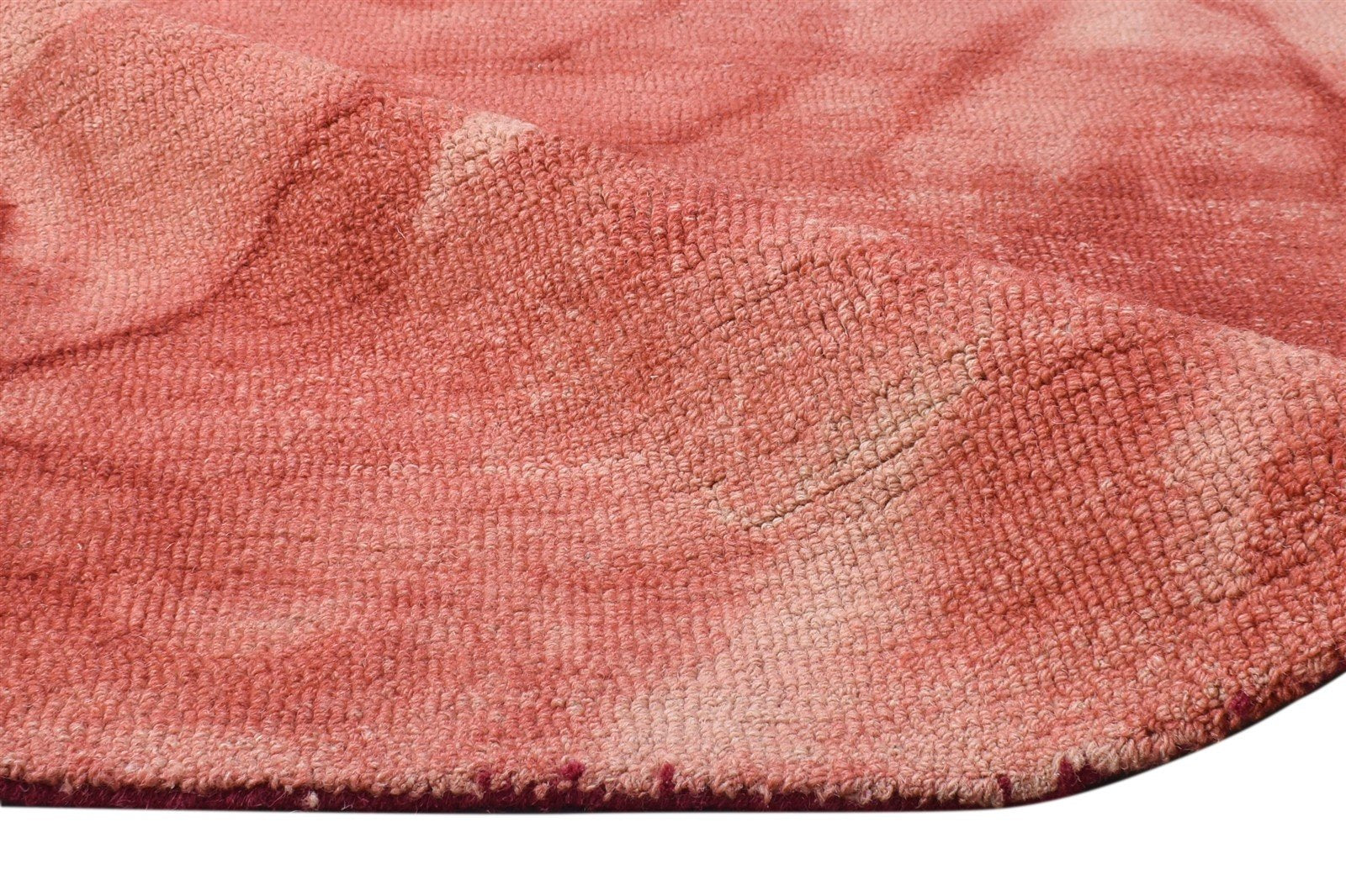 5' X 8' Rug Wool Red Modern Hand Tufted Shibori Tie Dye Room Size Carpet 7865171771541