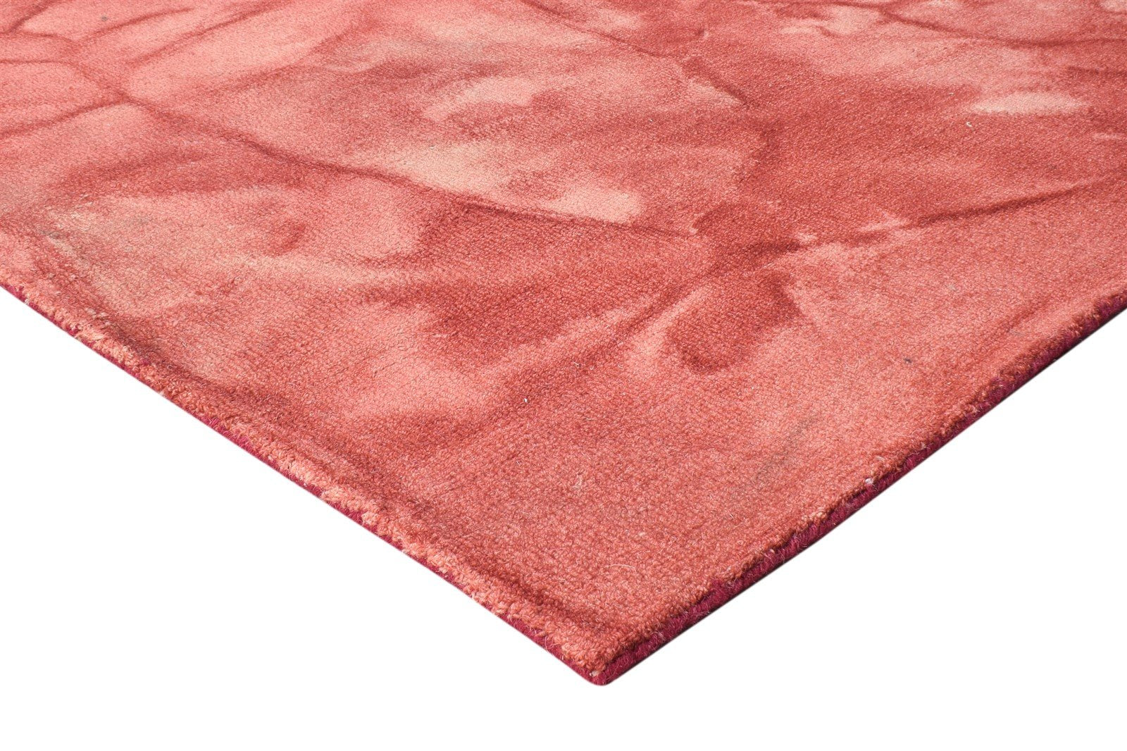 Audre 5' X 8' Rug Wool Red Modern Hand Tufted Shibori Tie Dye 7865173311637