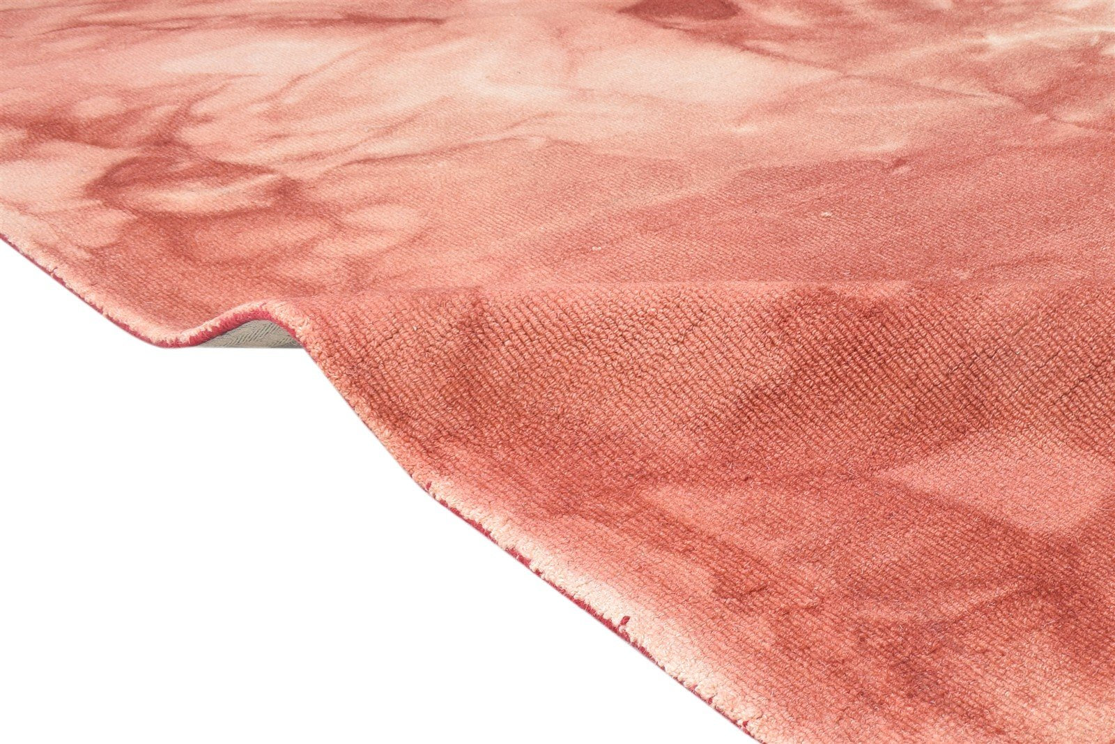 5' X 8' Rug Wool Red Modern Hand Tufted Shibori Tie Dye Room Size Carpet 7865174655125