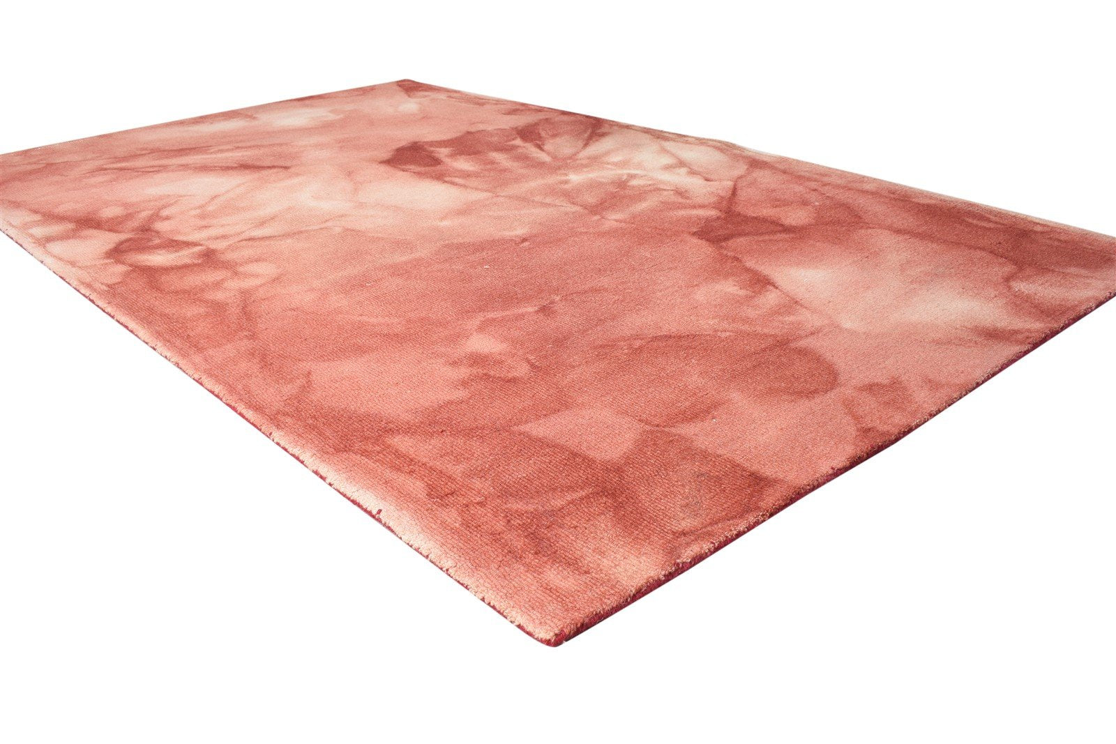 5' X 8' Rug Wool Red Modern Hand Tufted Shibori Tie Dye Room Size Carpet 7865174655125