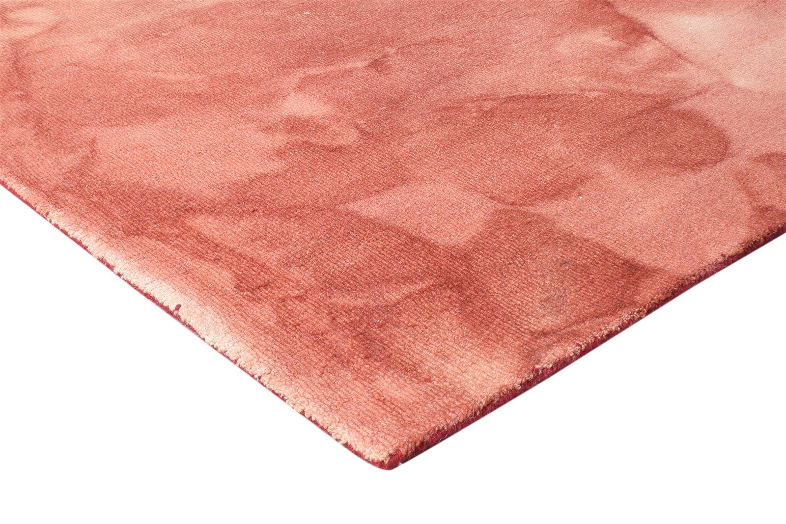 5' X 8' Rug Wool Red Modern Hand Tufted Shibori Tie Dye Room Size Carpet 7865174655125