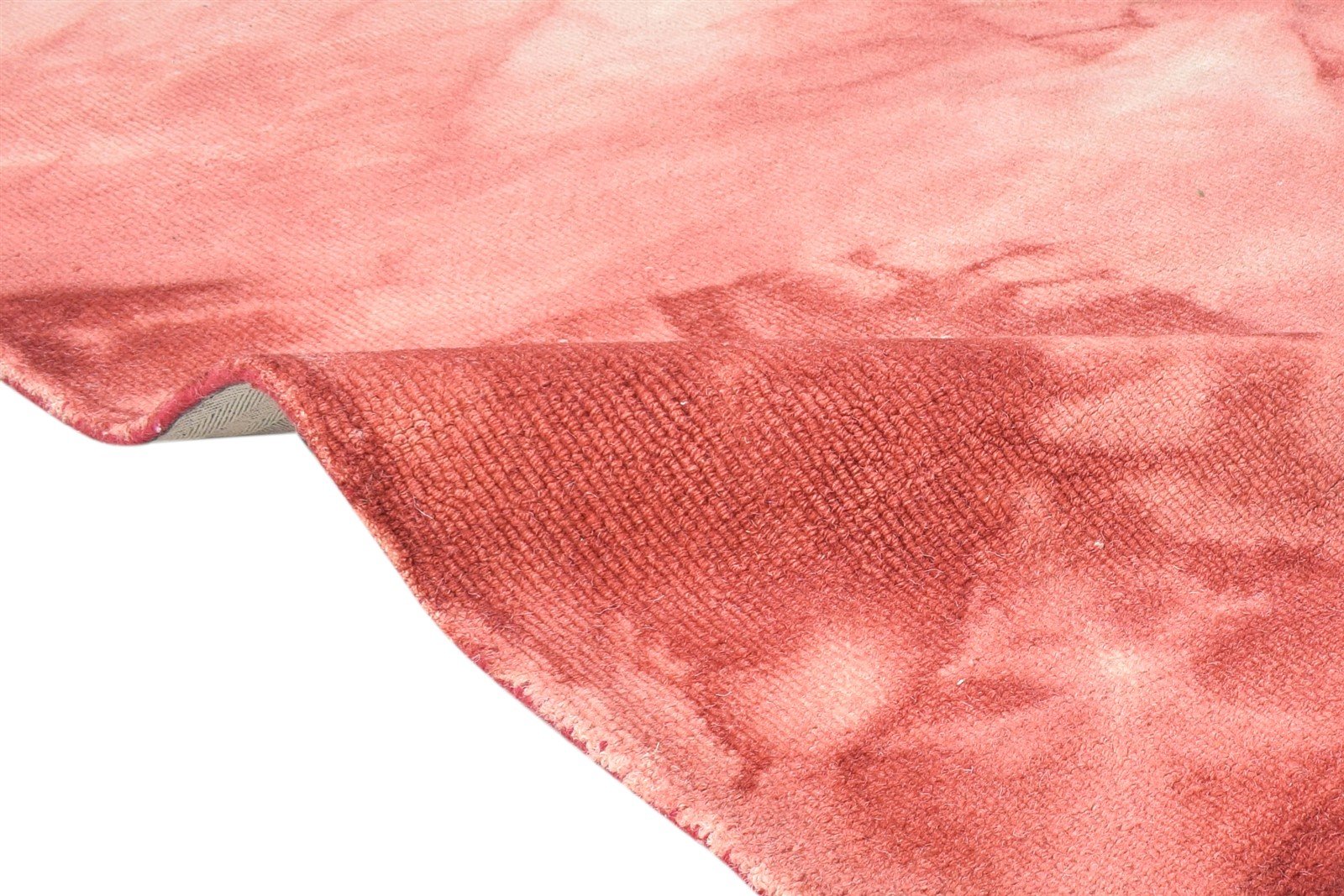 5' X 8' Rug Wool Red Modern Hand Tufted Shibori Tie Dye Room Size Carpet 7865175081109
