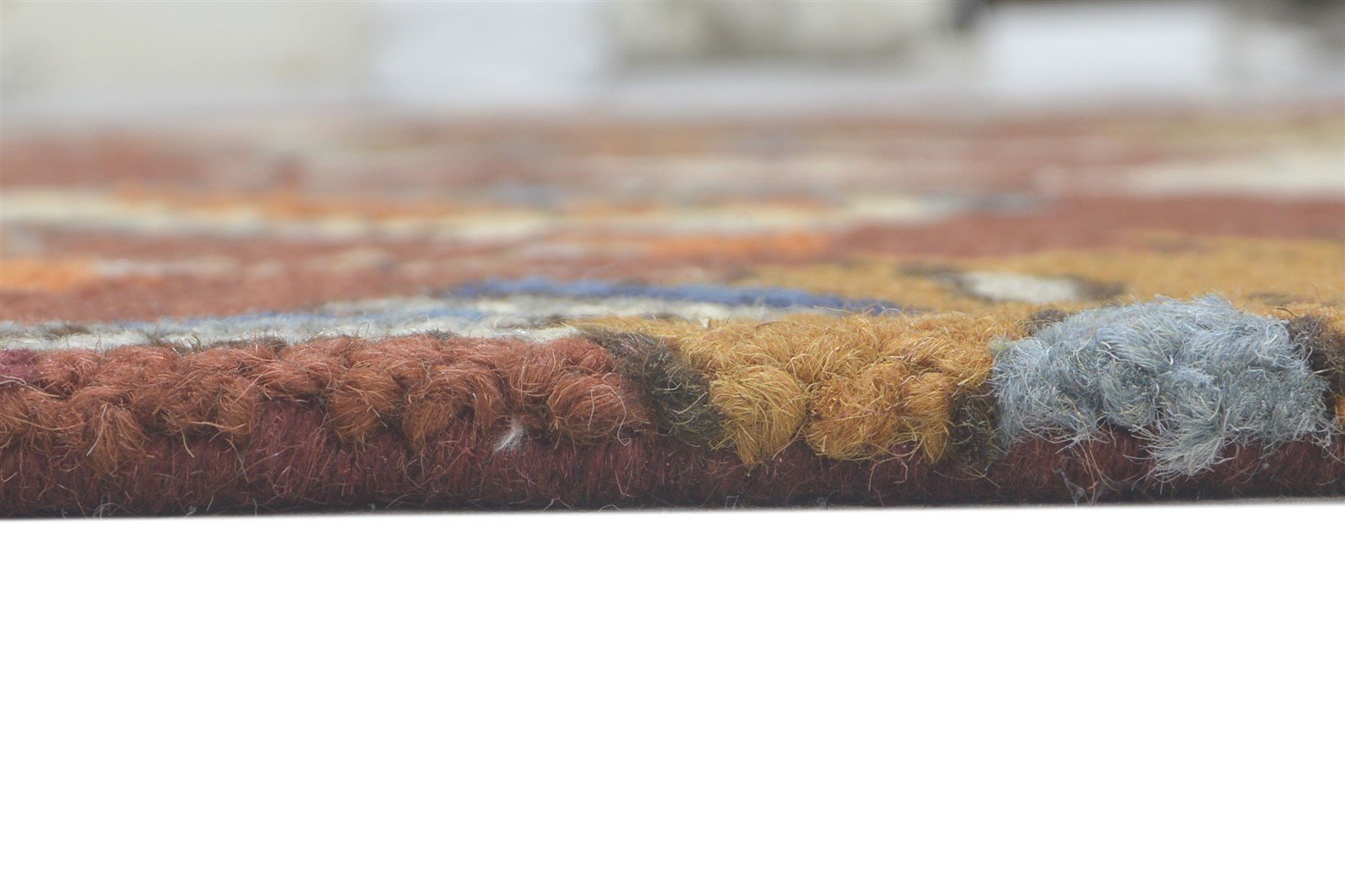 5' X 8' Rug Wool Rust Modern Hand Tufted French Floral Room Size Carpet 7860706640021