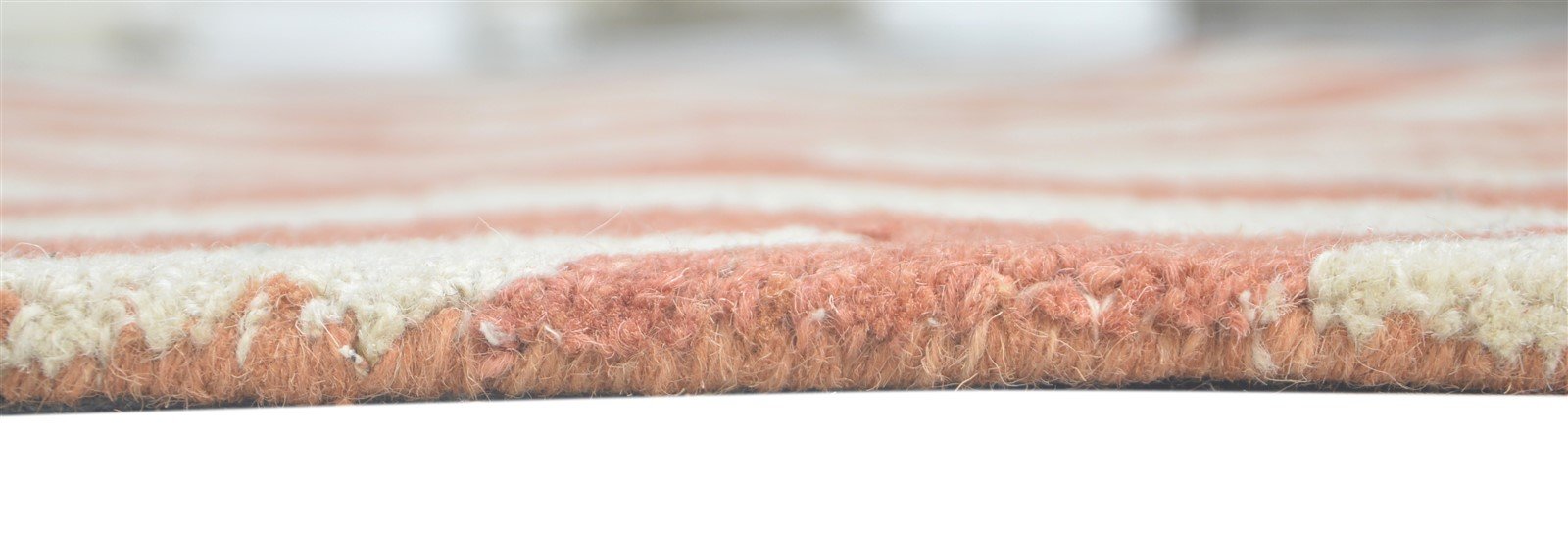 5' X 8' Rug Wool Rust Modern Hand Tufted French Zig-Zag Room Size Carpet 7860686946453