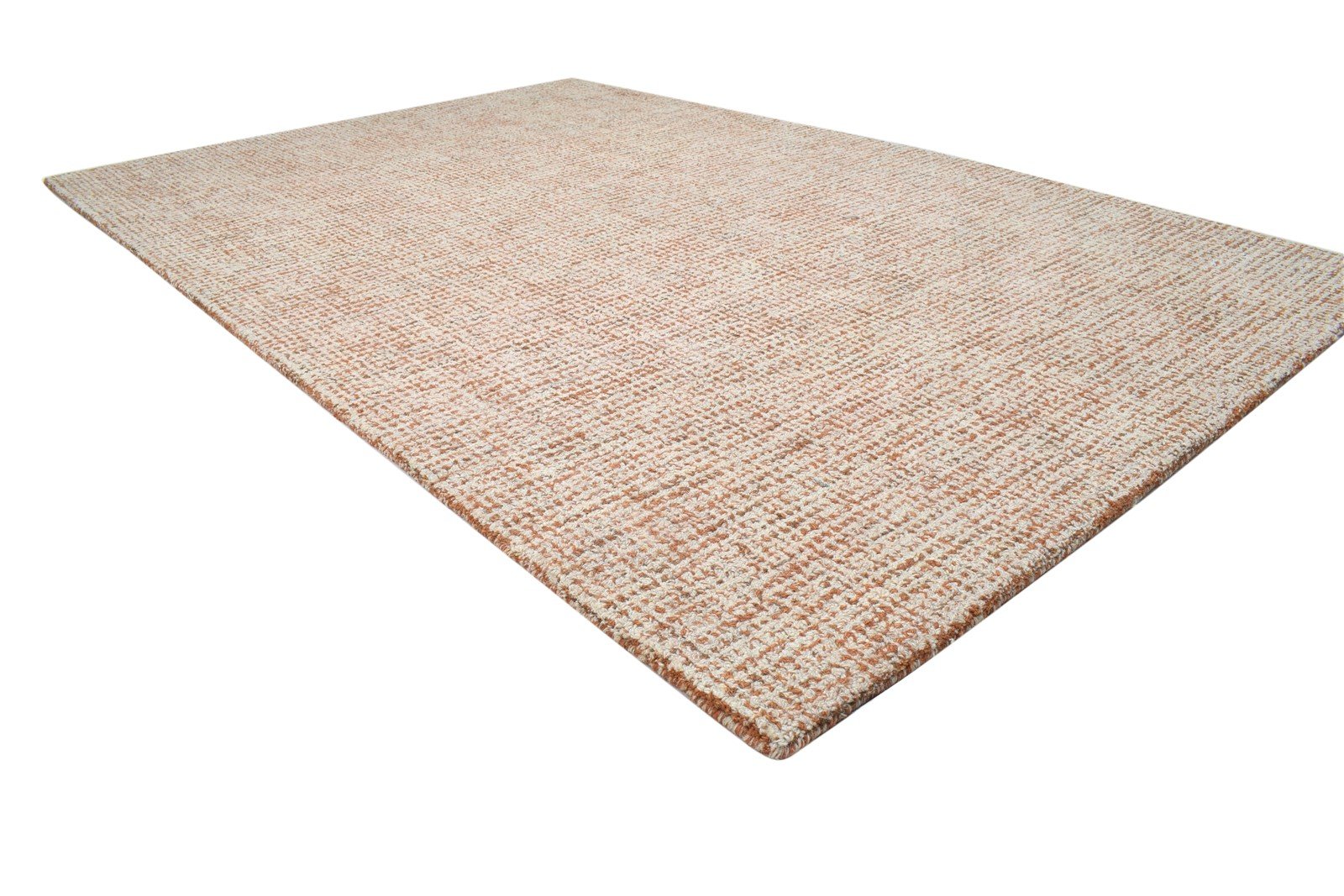 5' X 8' Rug Wool Rust Modern Hand Tufted Scandinavian Solid Room Size Carpet 7864095146133