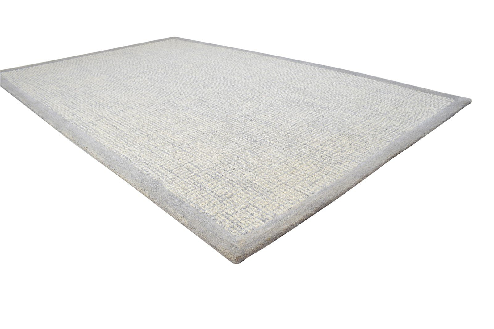 5' X 8' Rug Wool Sand Modern Hand Tufted Scandinavian Bordered Room Size Carpet 7864266555541