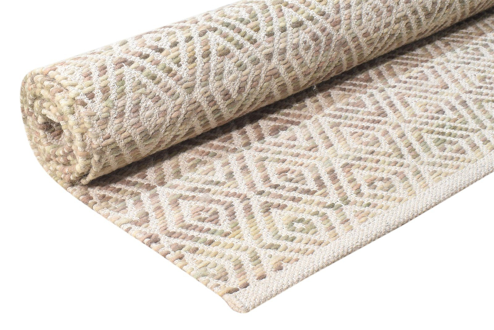 Bird 5' X 8' Rug Wool Sand Modern Hand Woven Scandinavian Diamond 7864932696213