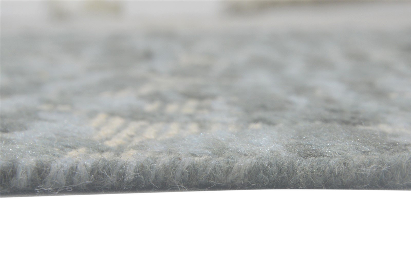 5' X 8' Rug Wool Grey Modern Hand Knotted Scandinavian Trellis Room Size Carpet Area Rug