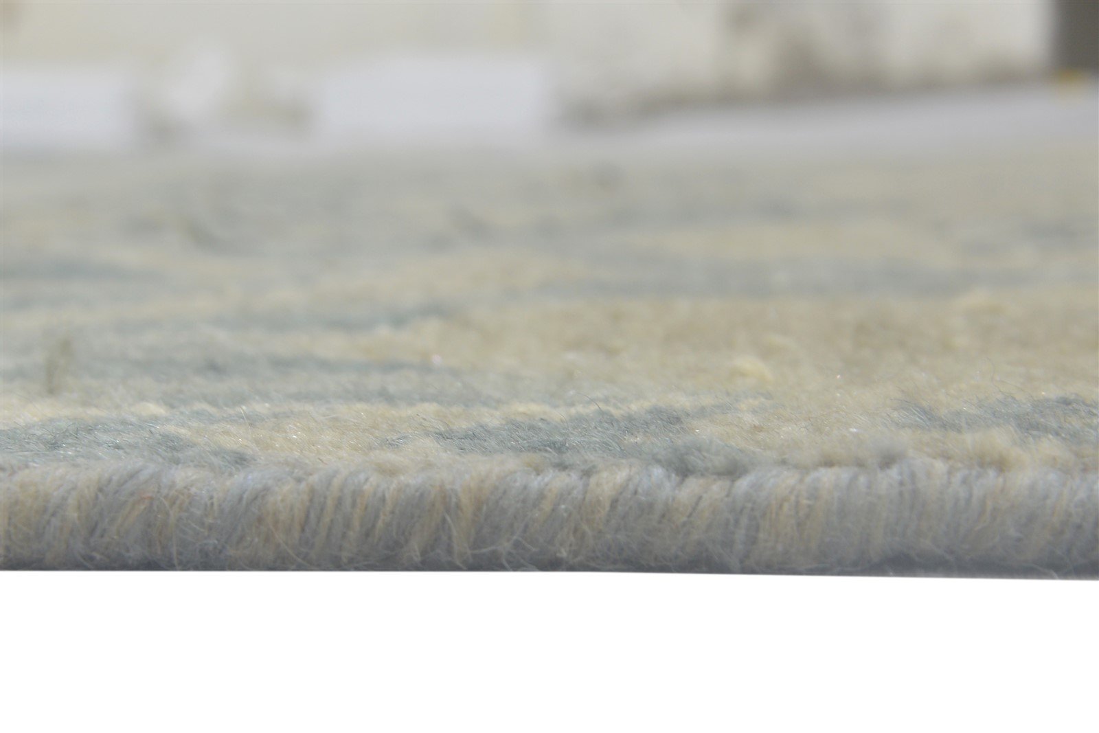 Grey Wool Rug 5' X 8' Modern Hand Knotted Indian Ikat Room Size Carpet Area Rug