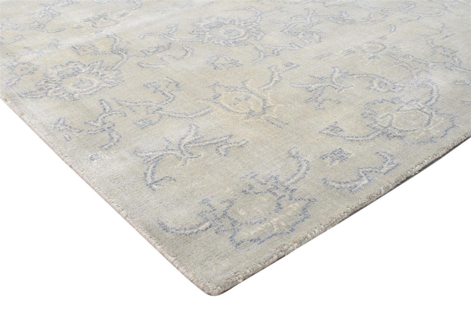 5' X 8' Rug Wool Sage Persian Hand Tufted Oushak Floral Room Size Carpet Area Rug