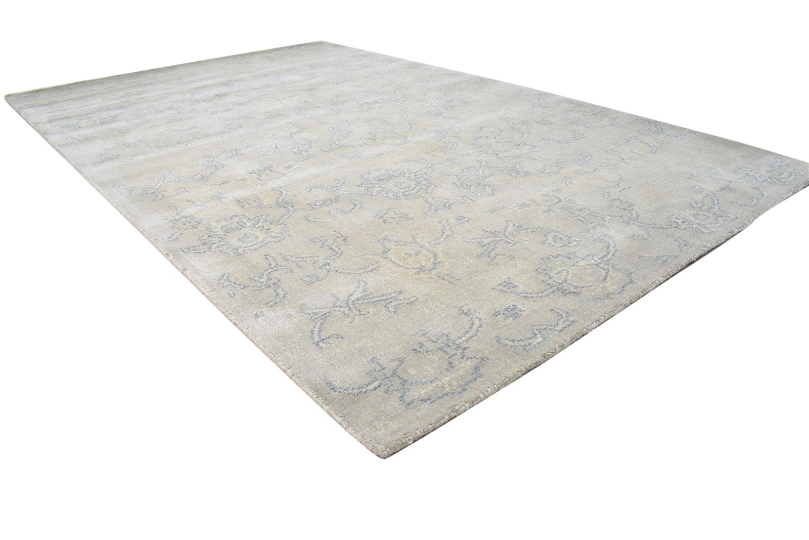 5' X 8' Rug Wool Sage Persian Hand Tufted Oushak Floral Room Size Carpet Area Rug