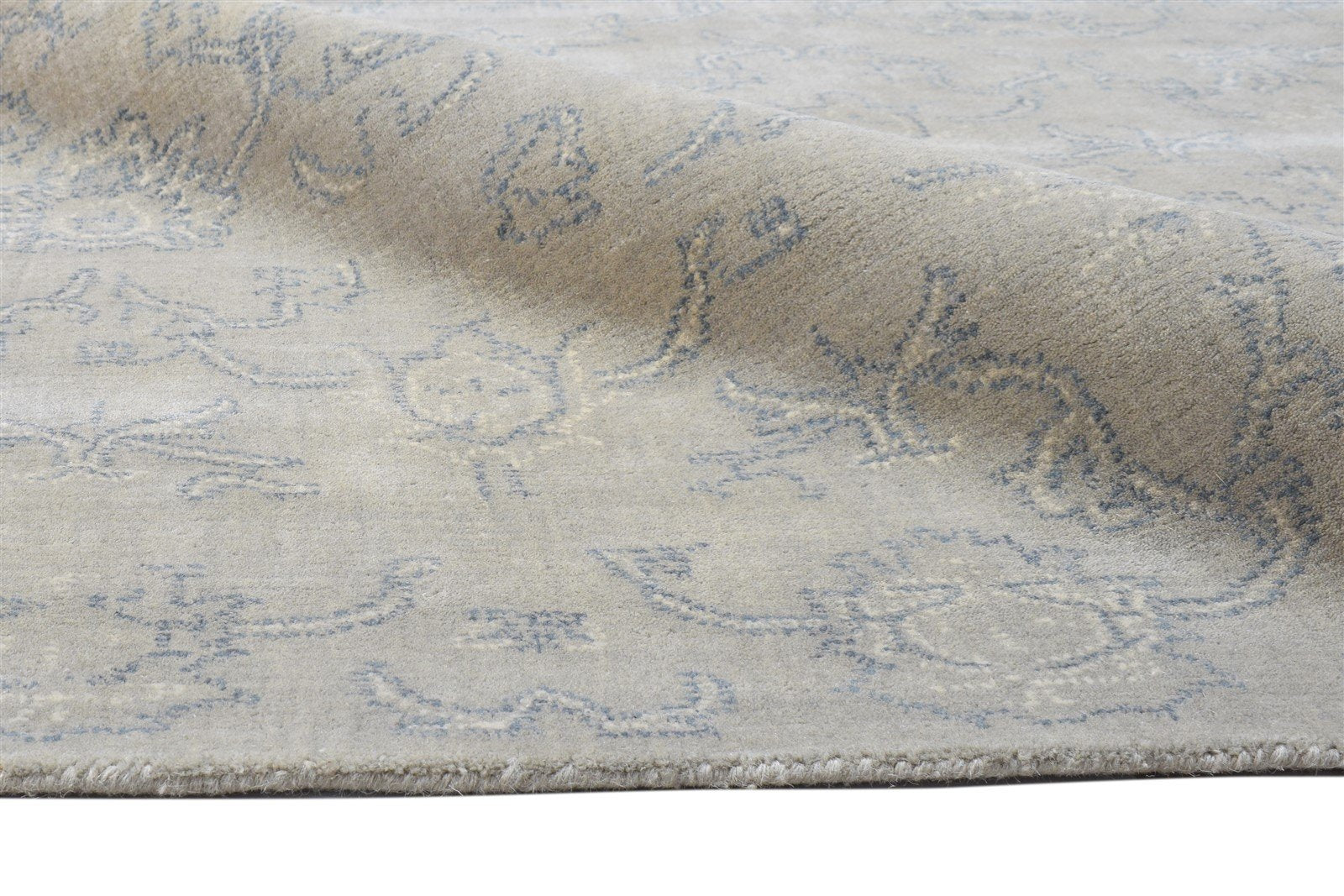 5' X 8' Rug Wool Sage Persian Hand Tufted Oushak Floral Room Size Carpet Area Rug