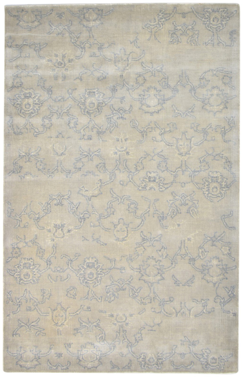 5' X 8' Rug Wool Sage Persian Hand Tufted Oushak Floral Room Size Carpet Area Rug