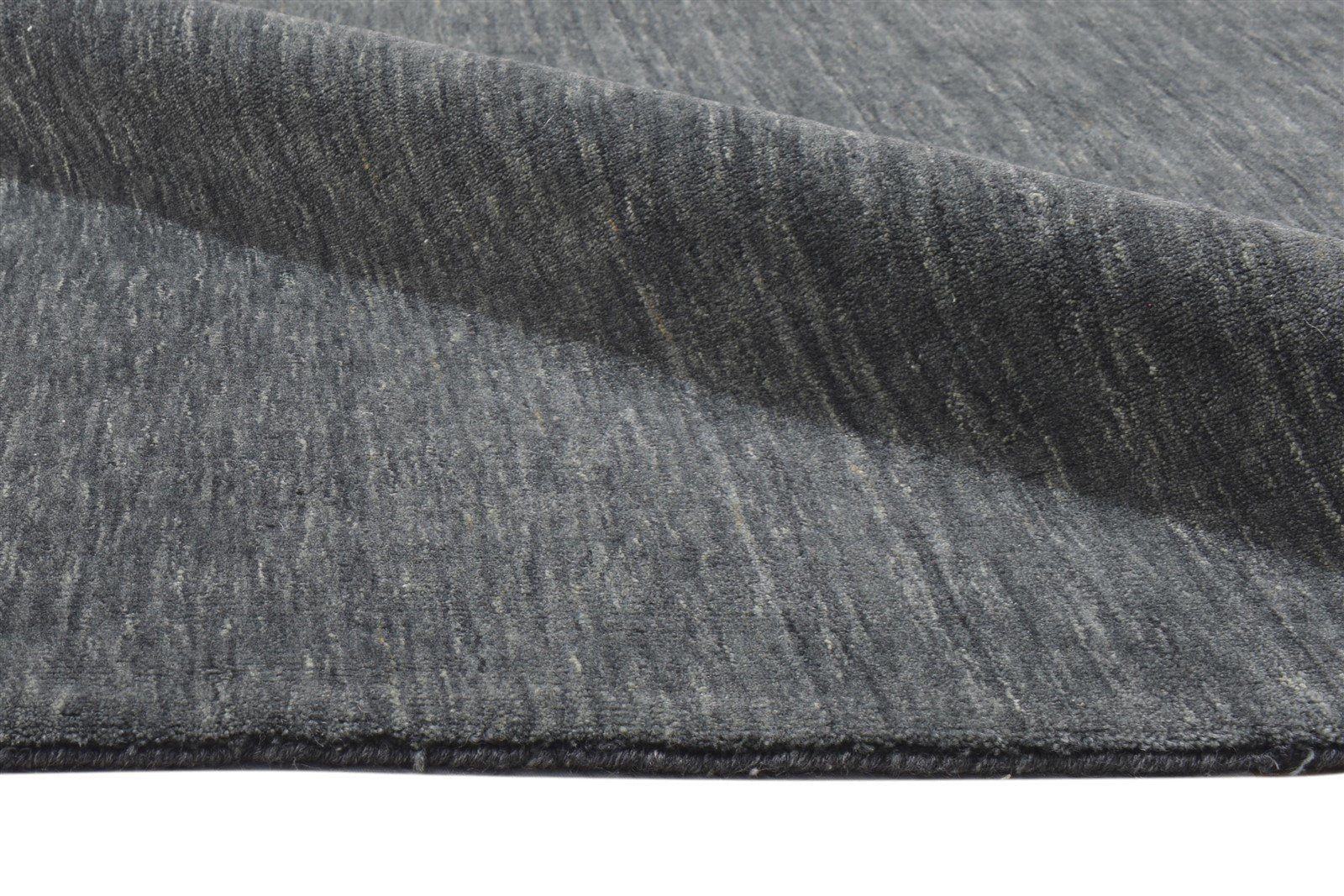 Hand Woven Grey Wool Rug 5' X 8' Modern Scandinavian Solid Room Size Carpet Area Rug