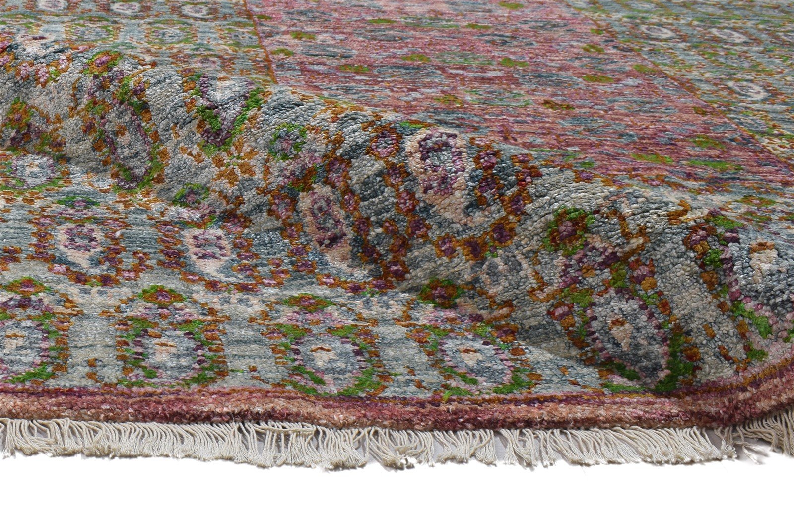 Silk Green Rug 5' X 8' Persian Hand Knotted Bohemian Oriental Room Size Carpet Area Rug