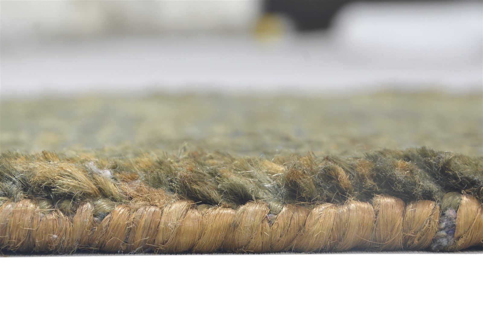 Hand Knotted Charcoal Jute Rug 2' X 3' Modern Scandinavian Striped Small Carpet Area Rug