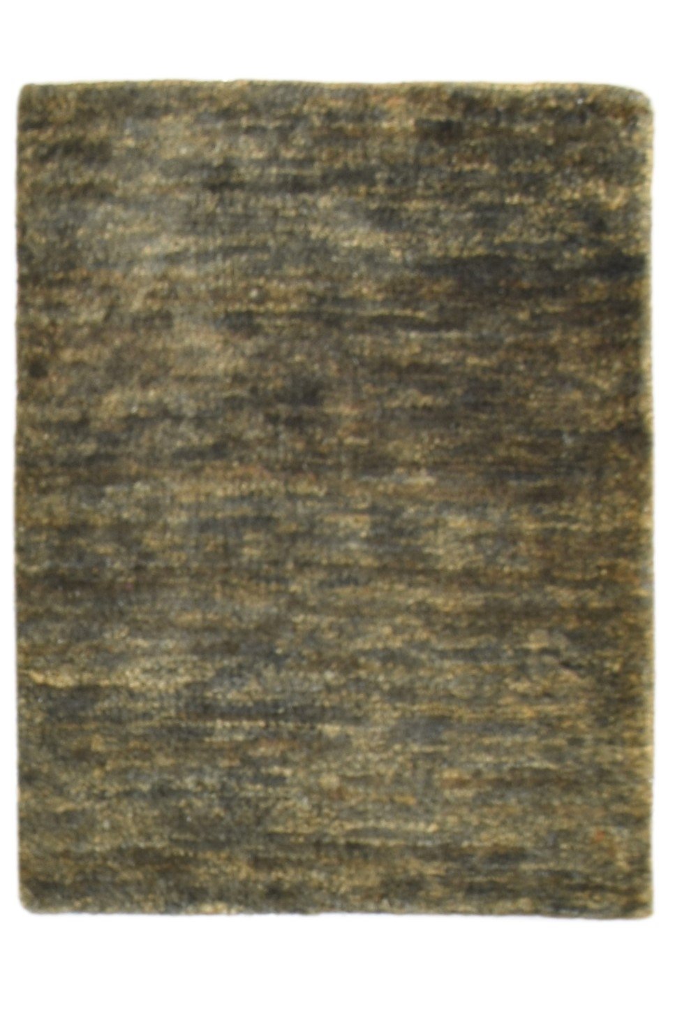 Hand Knotted Charcoal Jute Rug 2' X 3' Modern Scandinavian Striped Small Carpet Area Rug