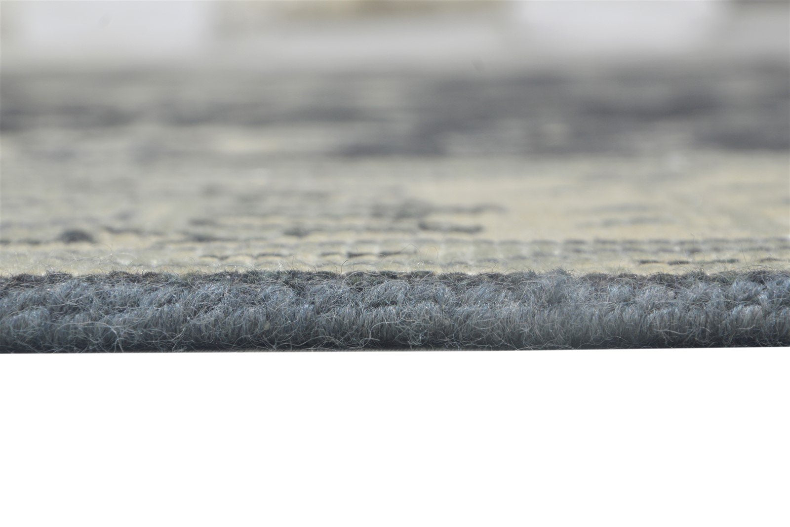 Charcoal Wool Rug 6X9 Persian Hand Knotted Heriz-Indian Oriental Room Size Area Rug