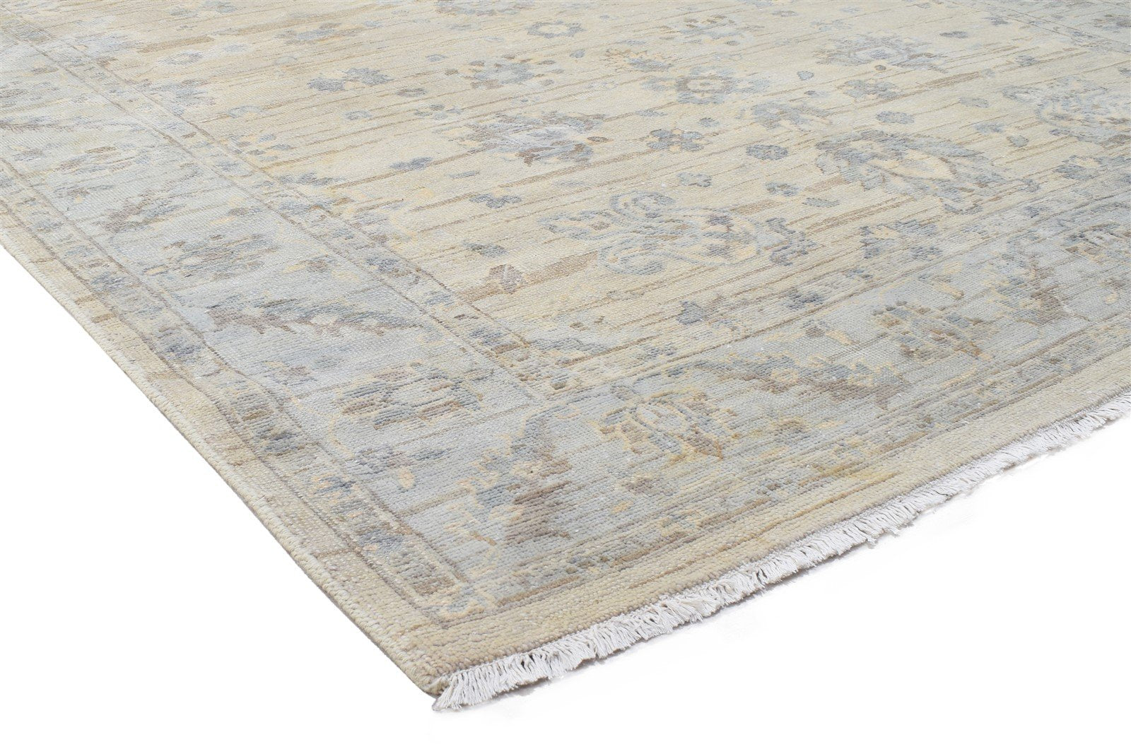 Wool Beige Rug 6' X 9' Persian Hand Knotted Oushak Oriental Large Carpet Area Rug