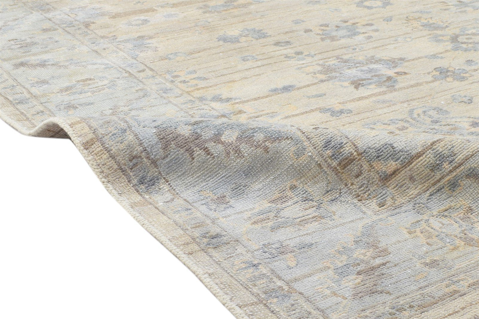 Wool Beige Rug 6' X 9' Persian Hand Knotted Oushak Oriental Large Carpet Area Rug
