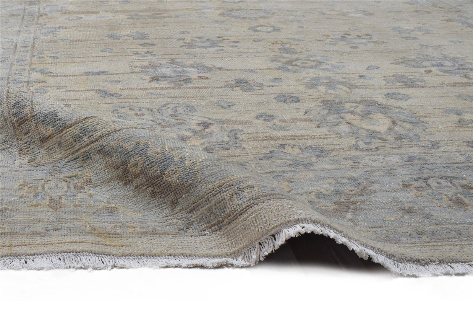Wool Beige Rug 6' X 9' Persian Hand Knotted Oushak Oriental Large Carpet Area Rug