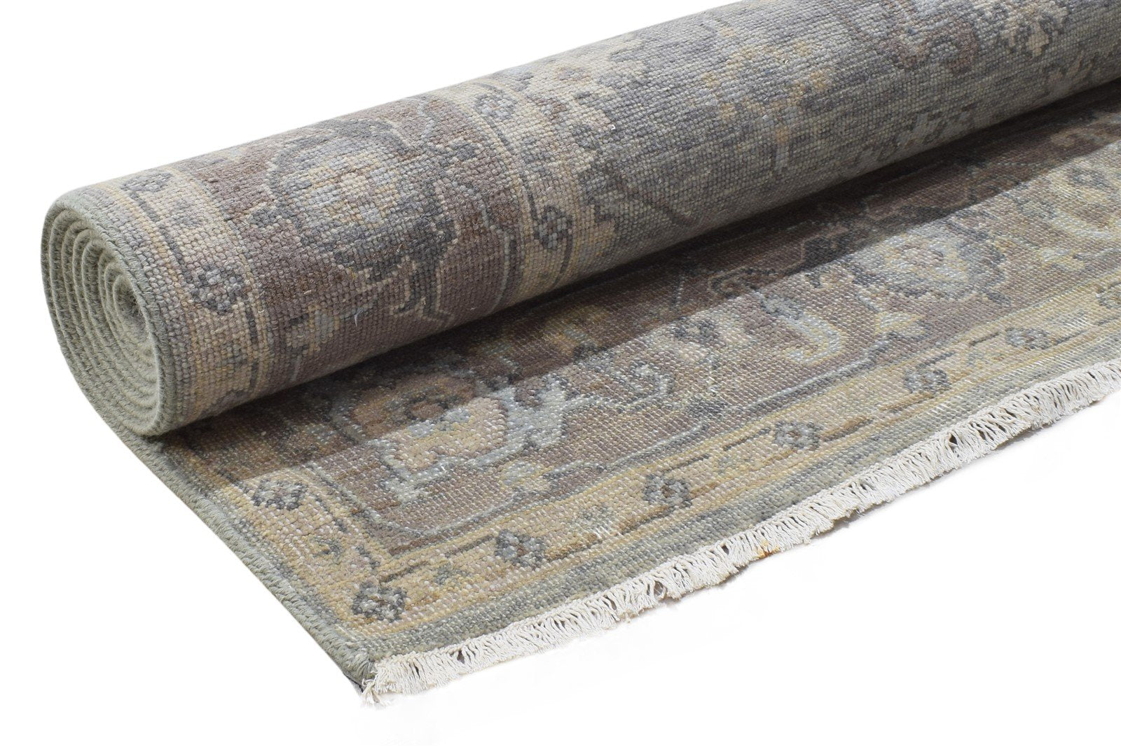 6' X 9' Rug Wool Grey Persian Hand Knotted Oushak Oriental Room Size Carpet Area Rug