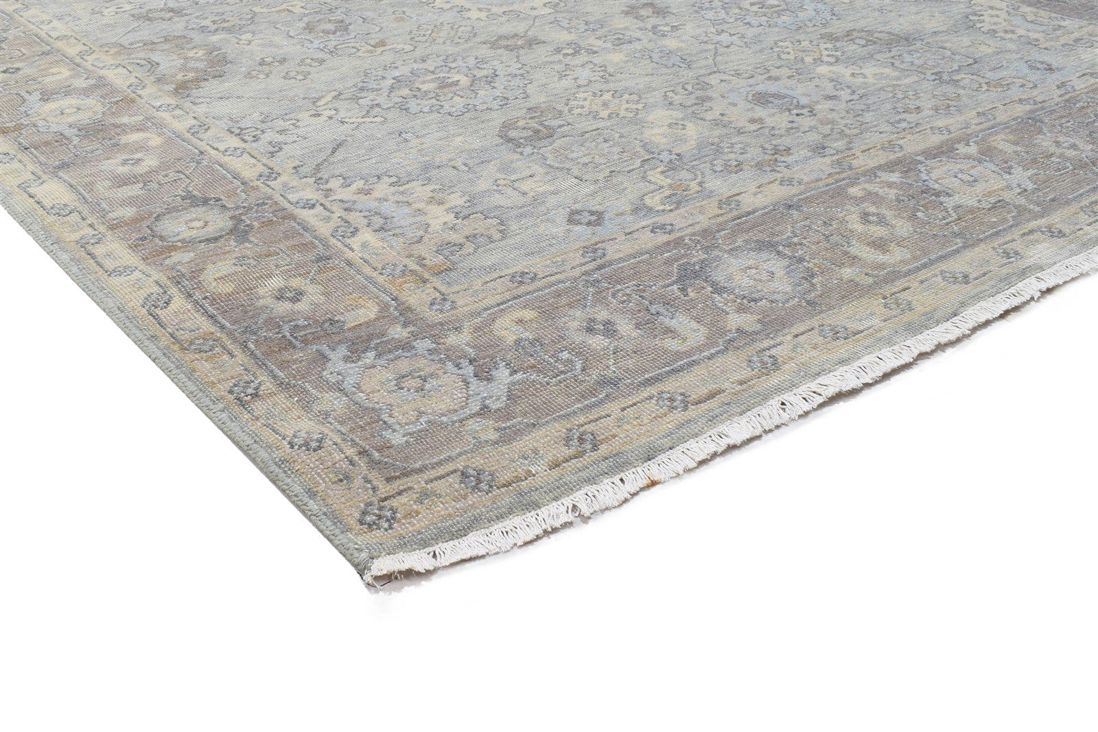 6' X 9' Rug Wool Grey Persian Hand Knotted Oushak Oriental Room Size Carpet Area Rug