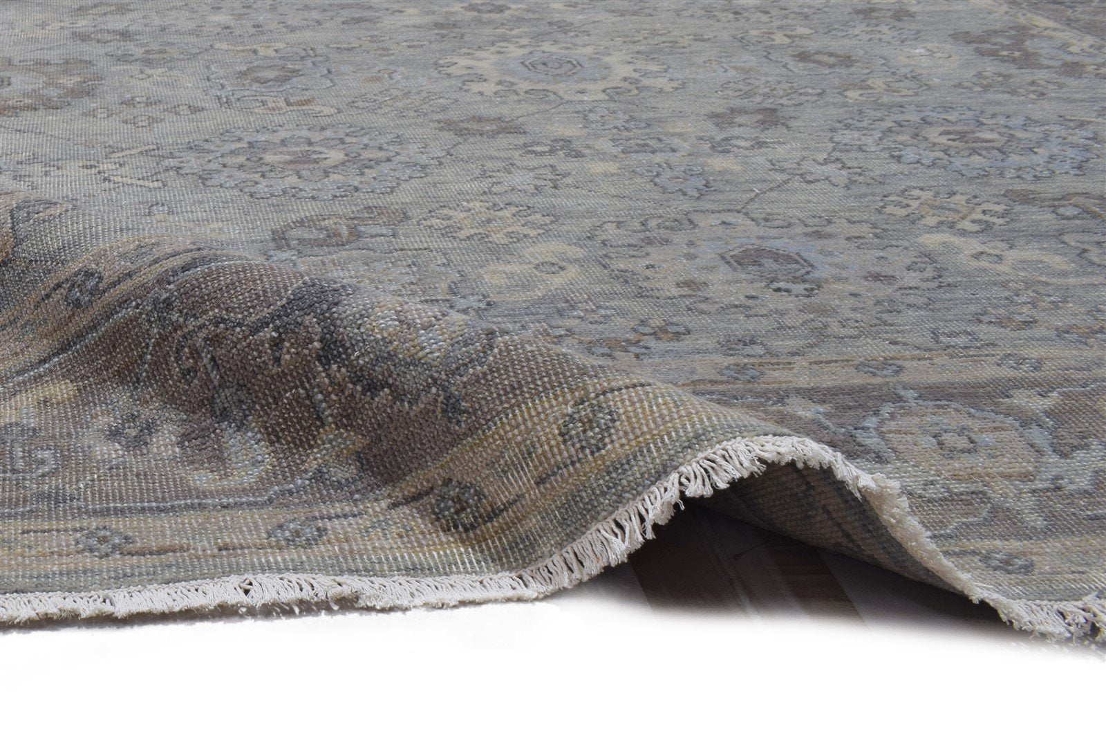 6' X 9' Rug Wool Grey Persian Hand Knotted Oushak Oriental Room Size Carpet Area Rug