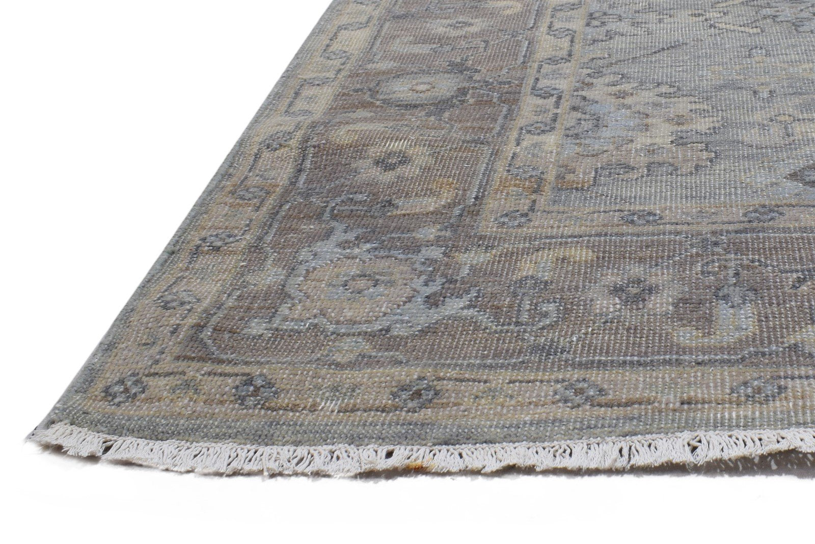 6' X 9' Rug Wool Grey Persian Hand Knotted Oushak Oriental Room Size Carpet Area Rug