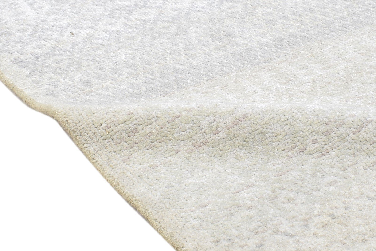 Beige Wool Rug 2' X 3' Modern Hand Knotted Scandinavian Trellis Small Carpet Area Rug
