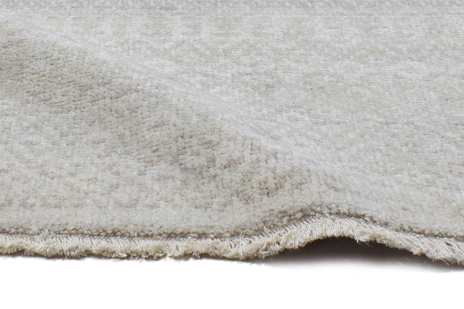 Beige Wool Rug 2' X 3' Modern Hand Knotted Scandinavian Trellis Small Carpet Area Rug