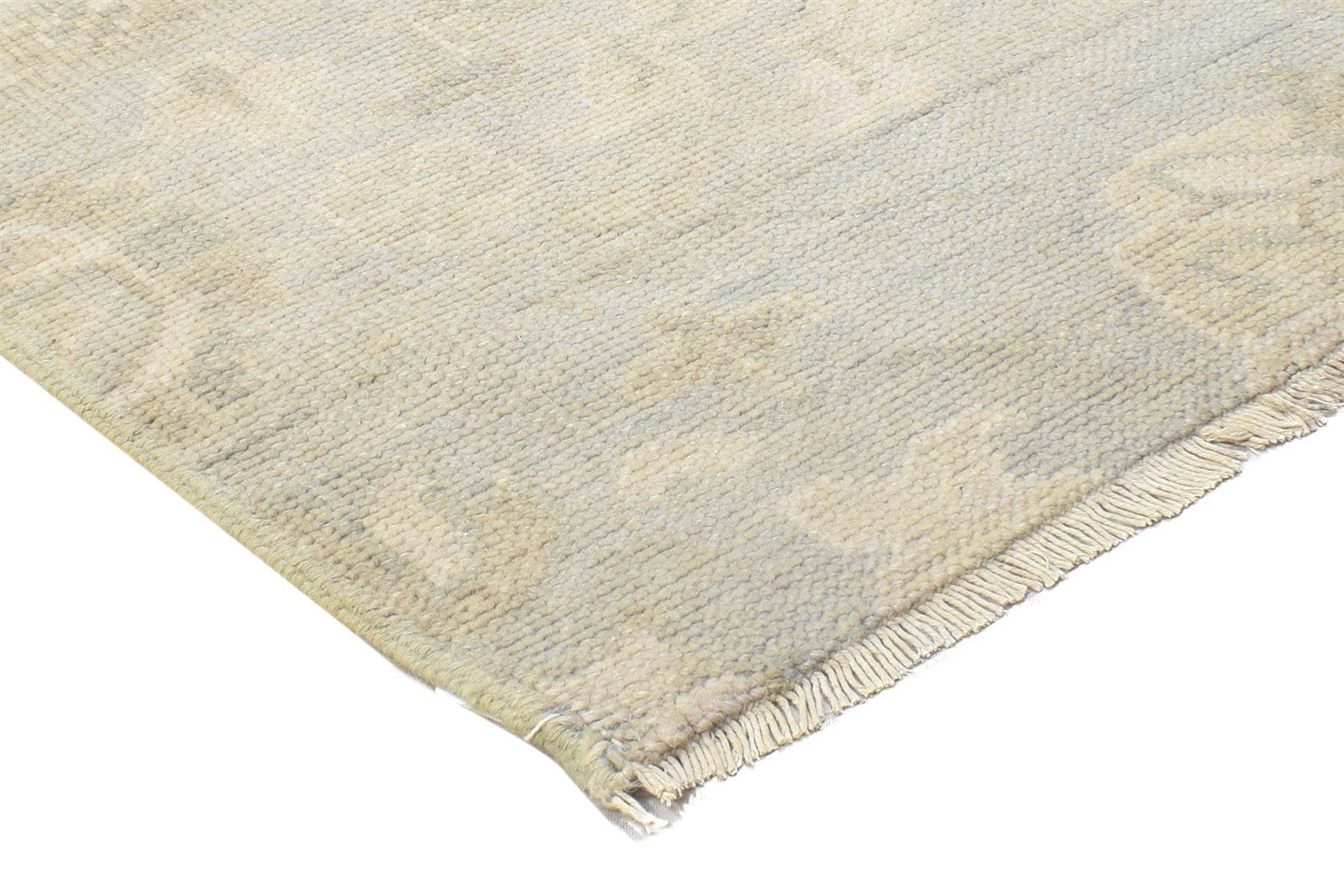 2' X 2' Rug Wool Grey Persian Hand Knotted Oushak Oriental Small Carpet Area Rug