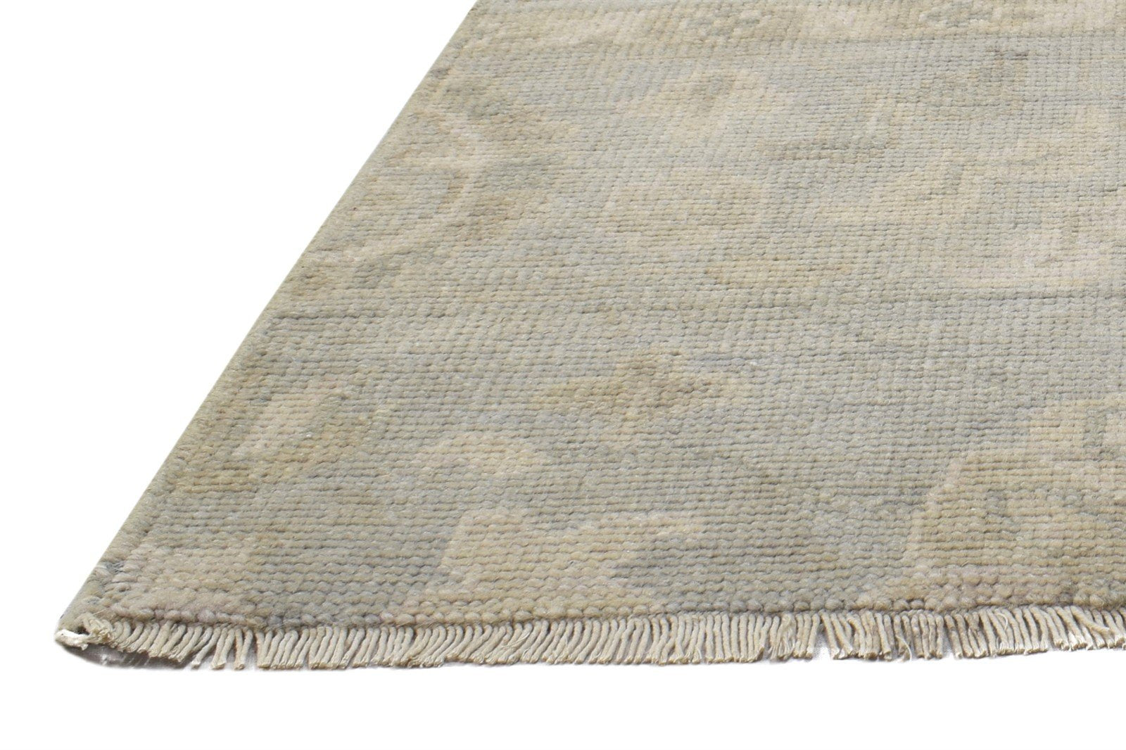 2' X 2' Rug Wool Grey Persian Hand Knotted Oushak Oriental Small Carpet Area Rug