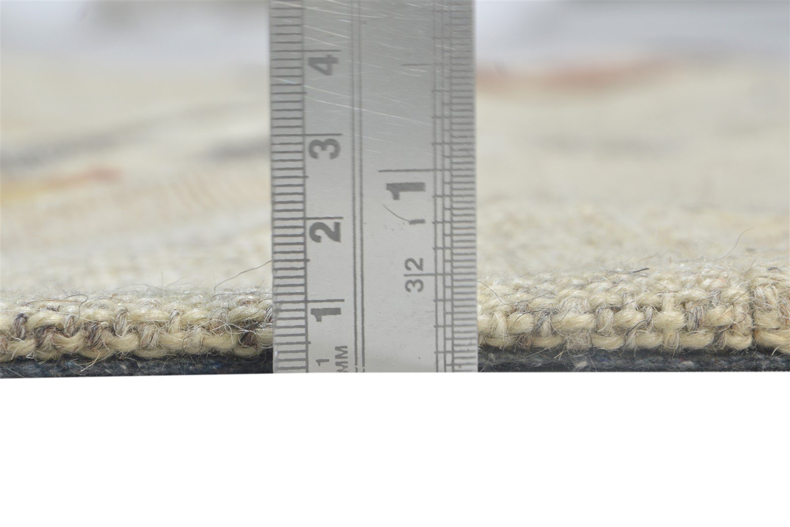 Beige Wool Rug 4X6 Modern Hand Tufted Scandinavian Geometric Room Size Carpet Area Rug