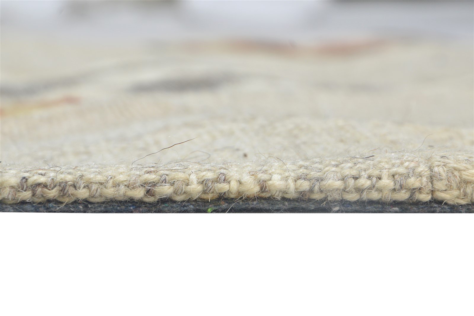 Beige Wool Rug 4X6 Modern Hand Tufted Scandinavian Geometric Room Size Carpet Area Rug