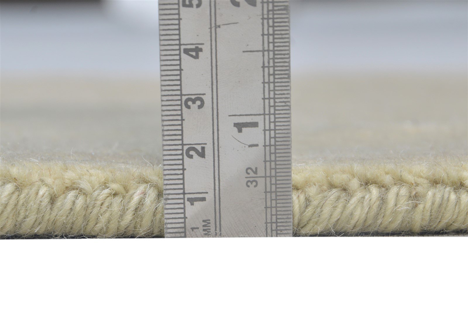 Beige Wool Rug 2' X 2' Modern Handloom Scandinavian Solid Small Carpet Area Rug