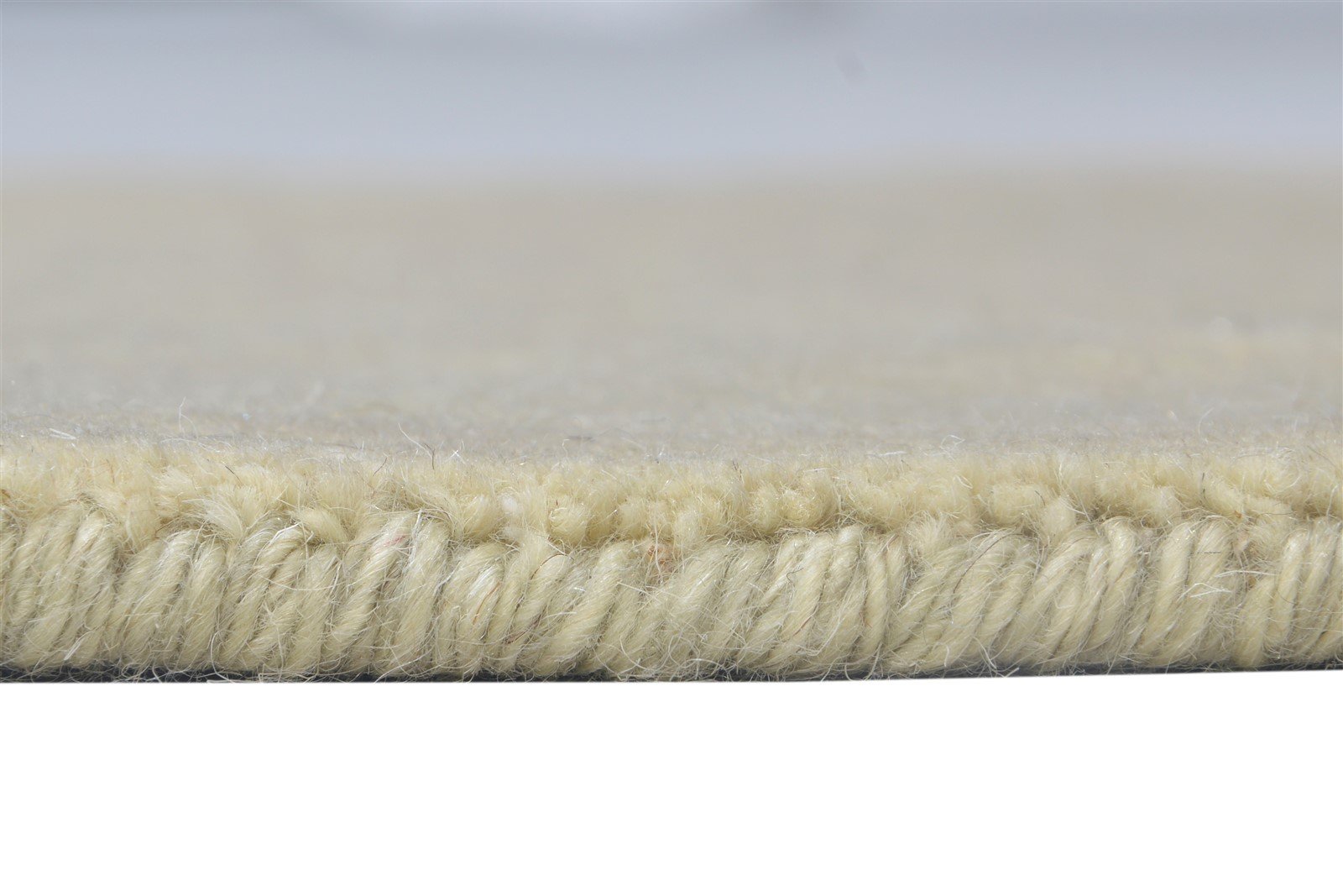 Beige Wool Rug 2' X 2' Modern Handloom Scandinavian Solid Small Carpet Area Rug
