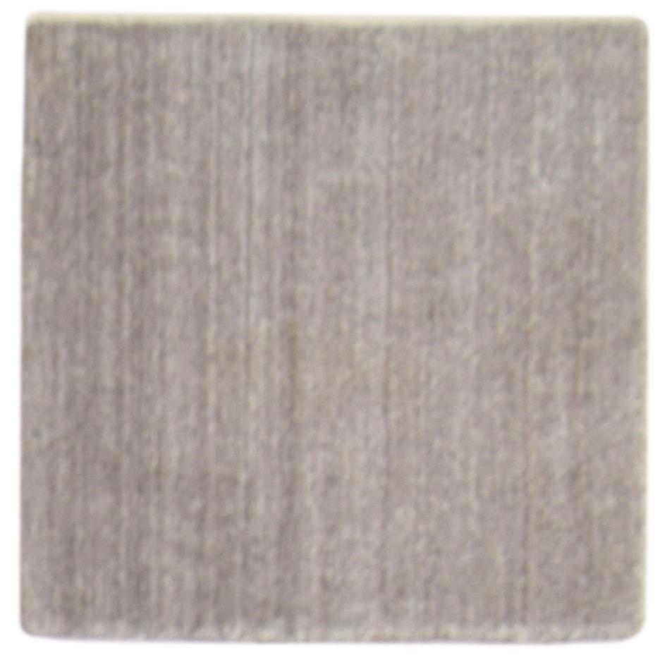 Brown Wool Rug 2' X 2' Modern Handloom Scandinavian Solid Small Carpet Area Rug