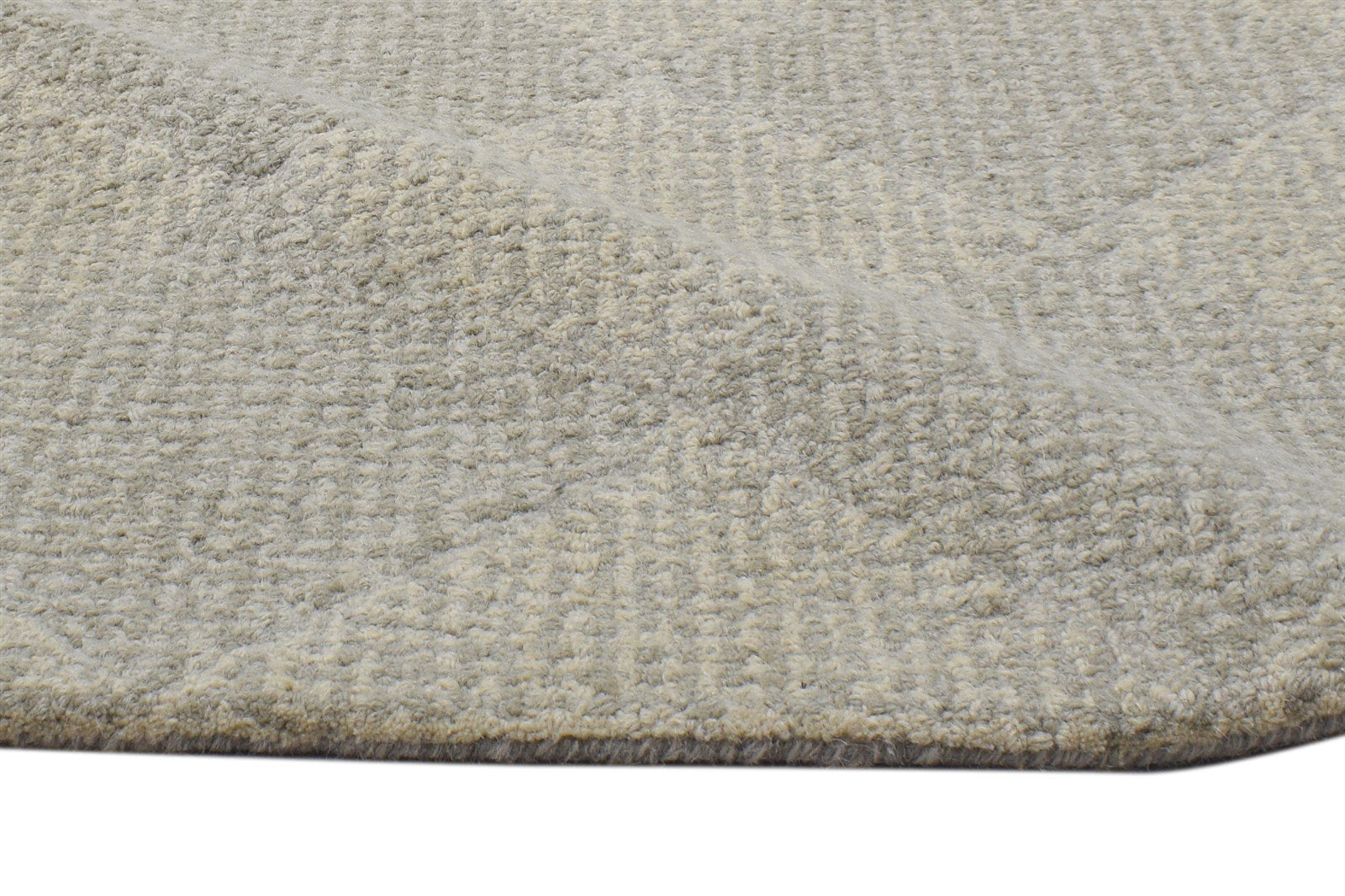 Wool Beige Rug 2' X 3' Modern Hand Tufted Scandinavian Diamond Small Carpet Area Rug
