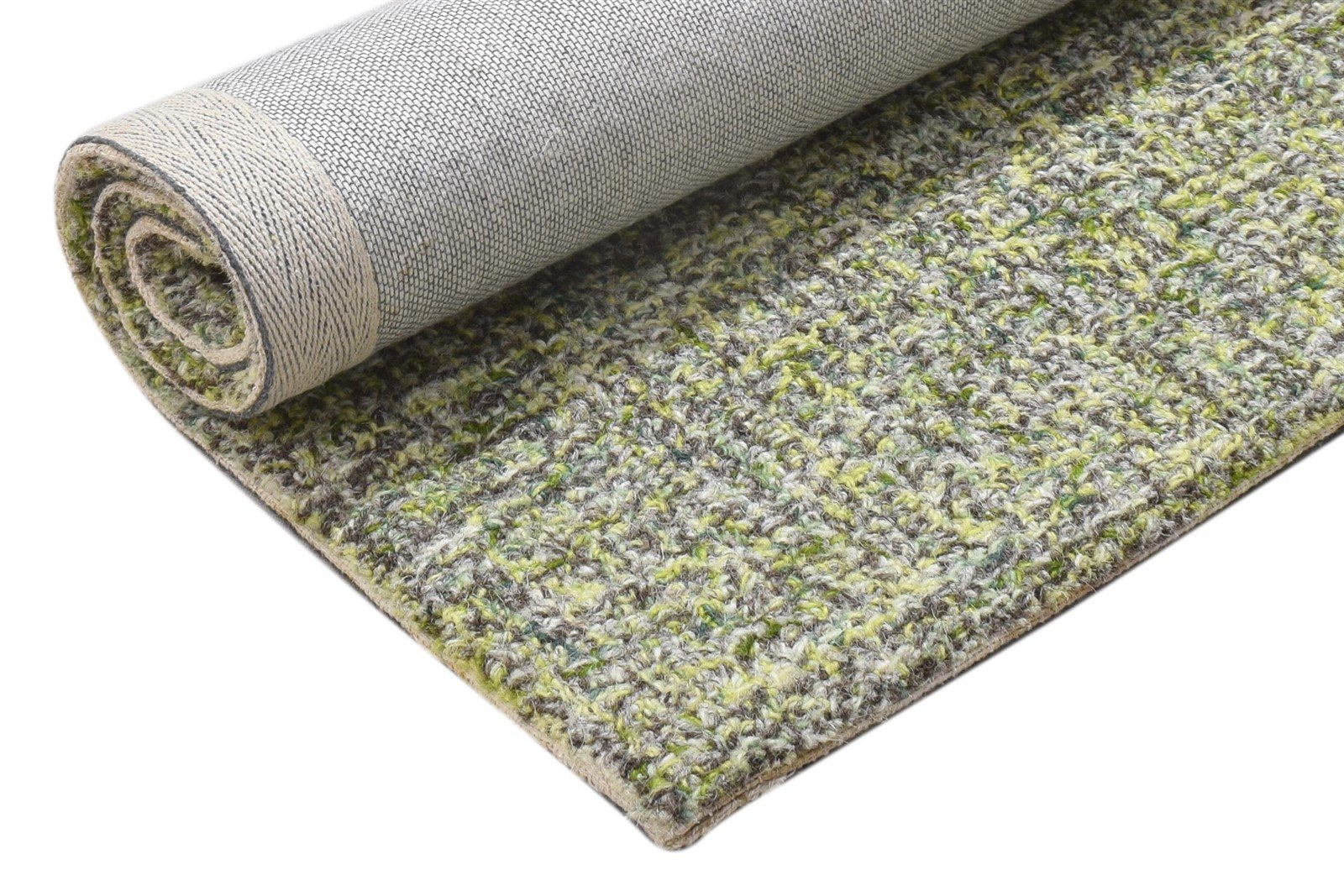 2' X 3' Rug Wool Green Modern Hand Tufted Scandinavian Solid Small Carpet Area Rug