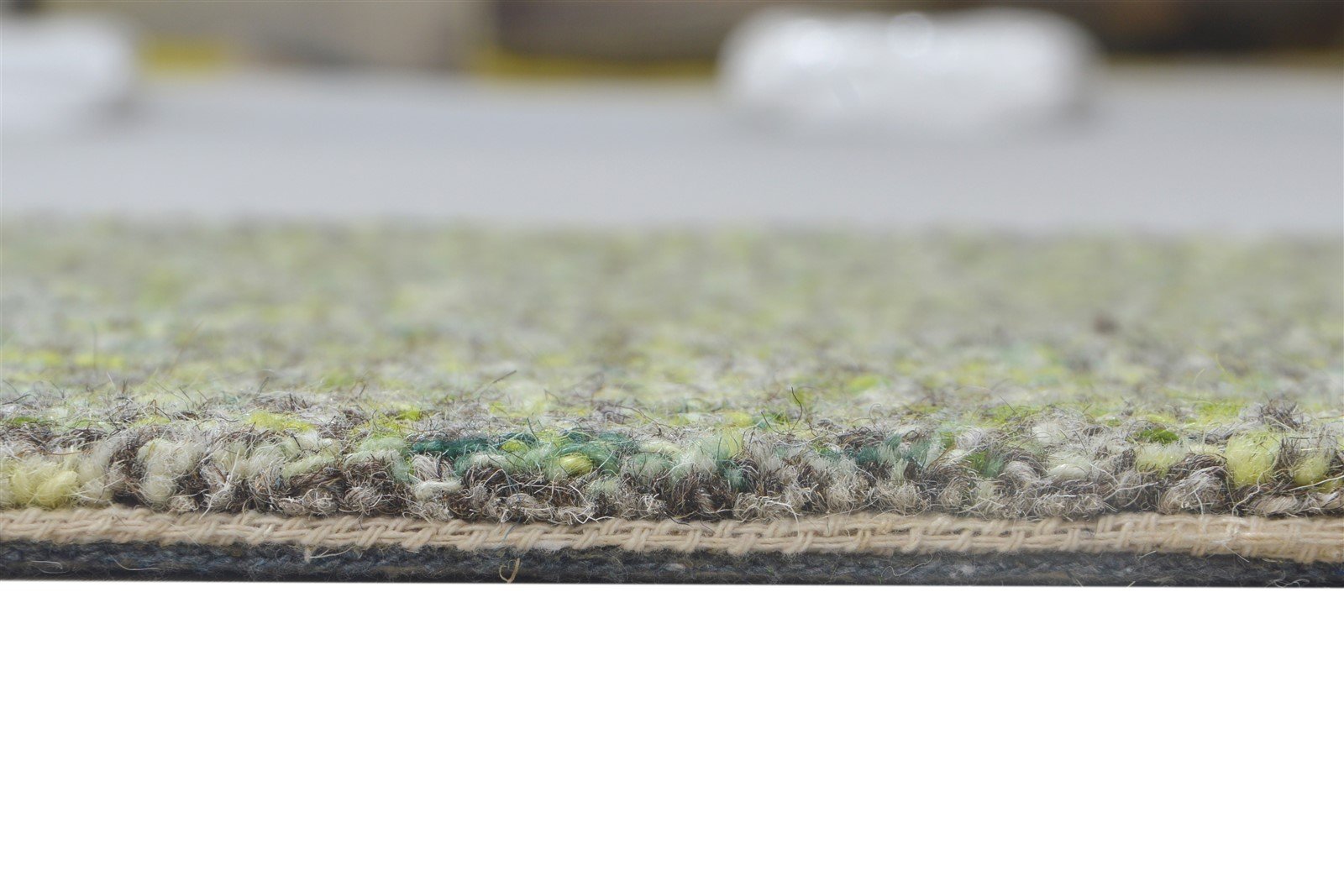 2' X 3' Rug Wool Green Modern Hand Tufted Scandinavian Solid Small Carpet Area Rug
