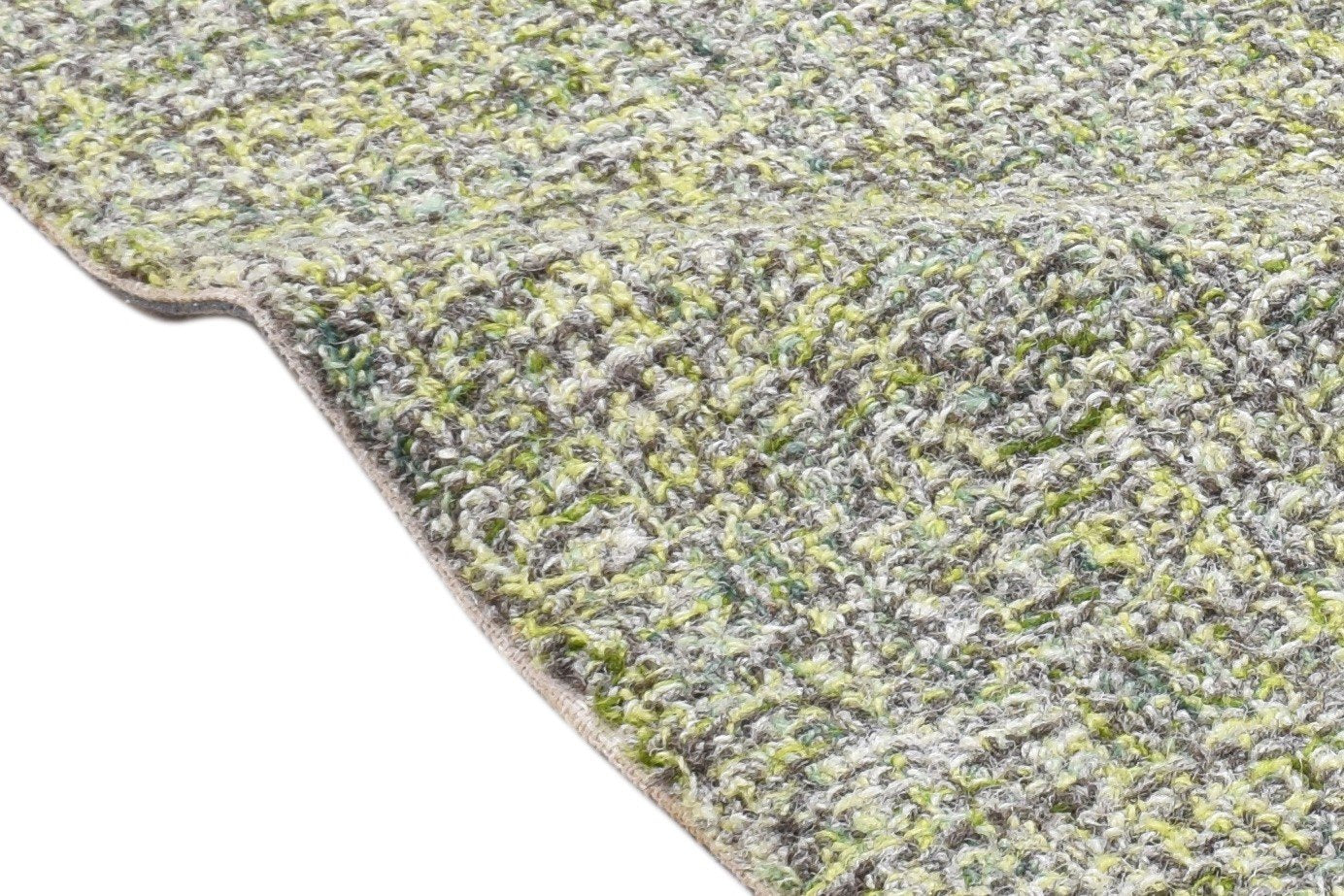 2' X 3' Rug Wool Green Modern Hand Tufted Scandinavian Solid Small Carpet Area Rug