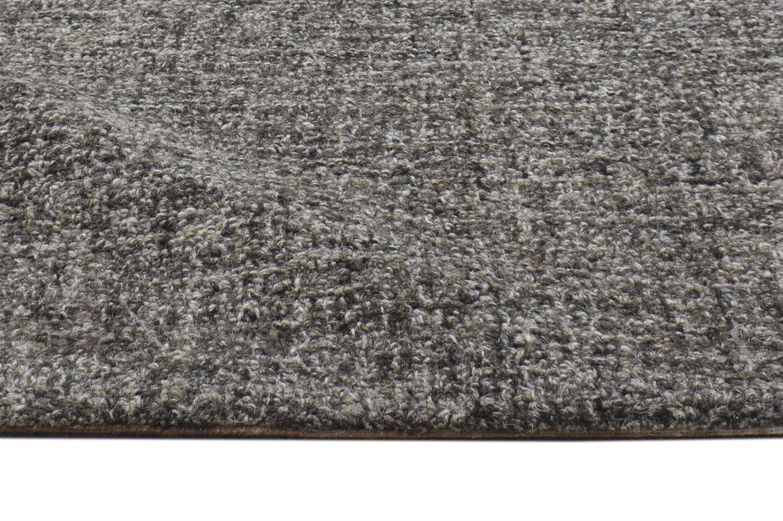 Hand Tufted Brown Wool Rug 2' X 3' Modern Scandinavian Solid Small Carpet Area Rug