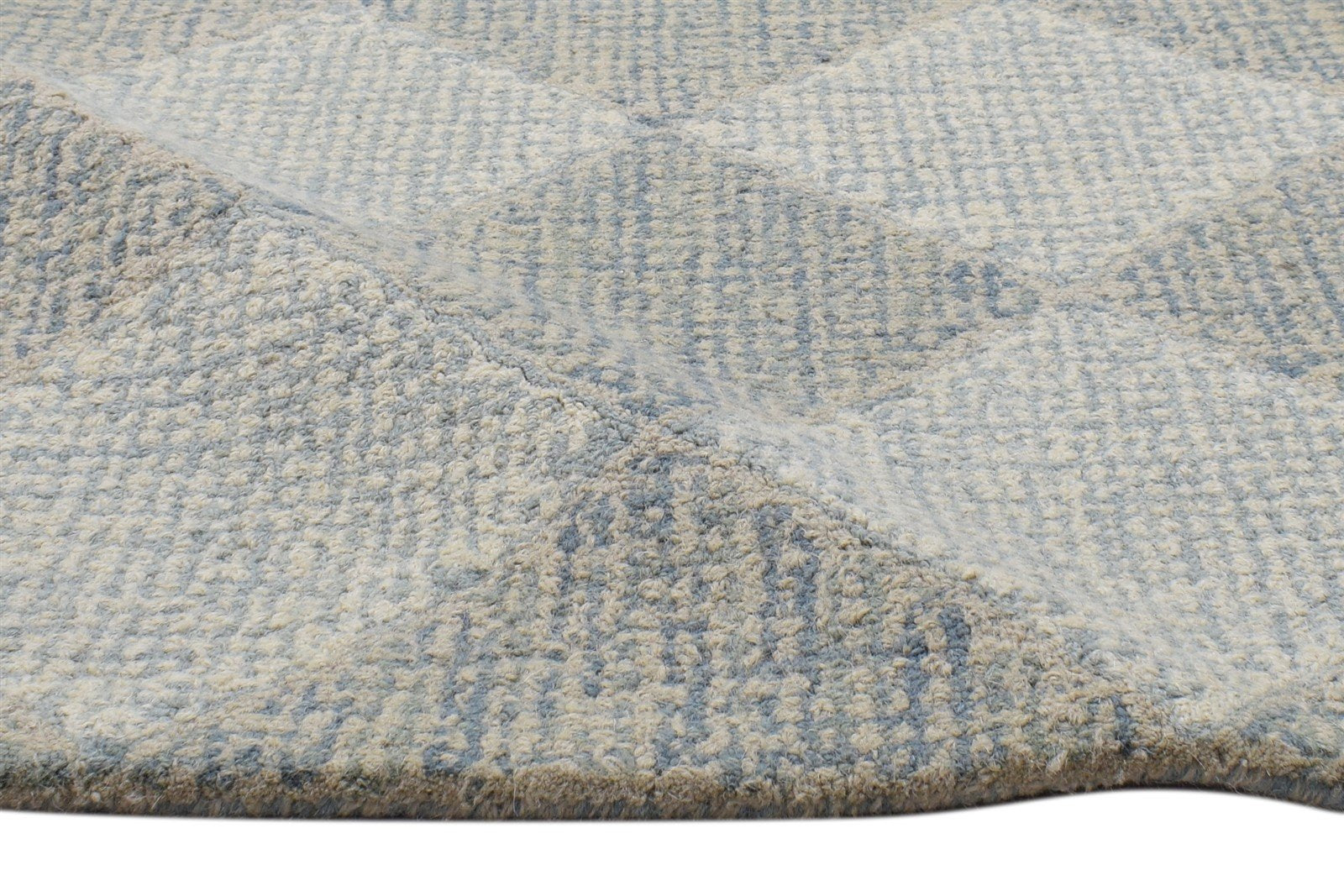 Wool Grey Rug 2' X 3' Modern Hand Tufted Scandinavian Diamond Small Carpet Area Rug