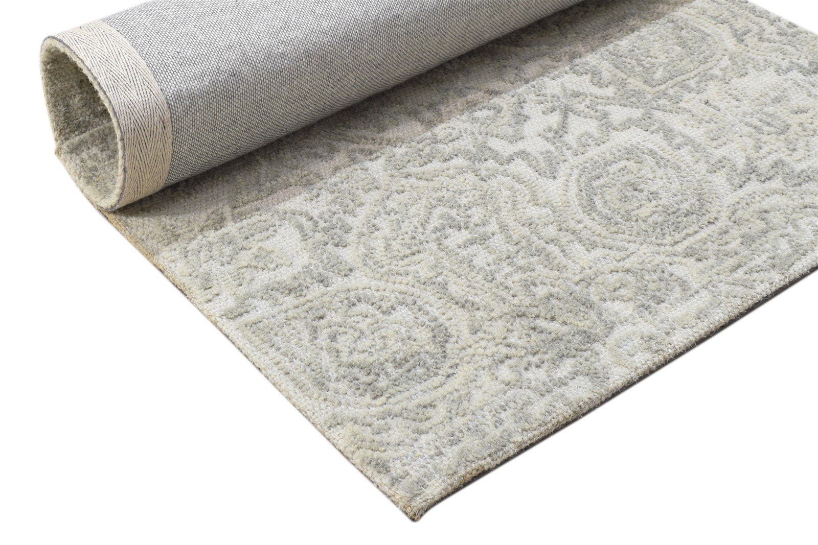 Grey Wool Rug 2' X 3' Persian Hand Tufted Oushak Oriental Small Carpet Area Rug
