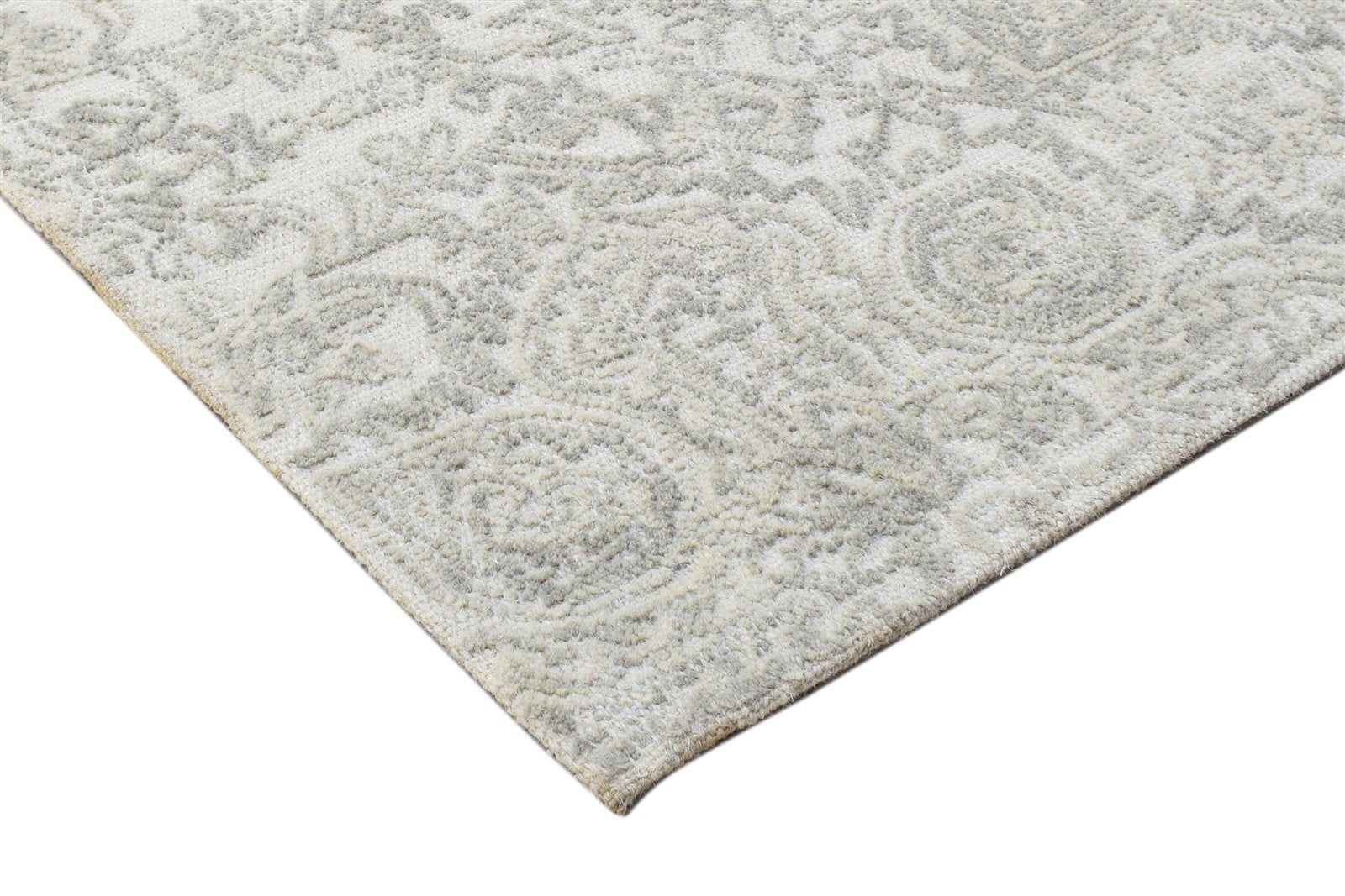 Grey Wool Rug 2' X 3' Persian Hand Tufted Oushak Oriental Small Carpet Area Rug