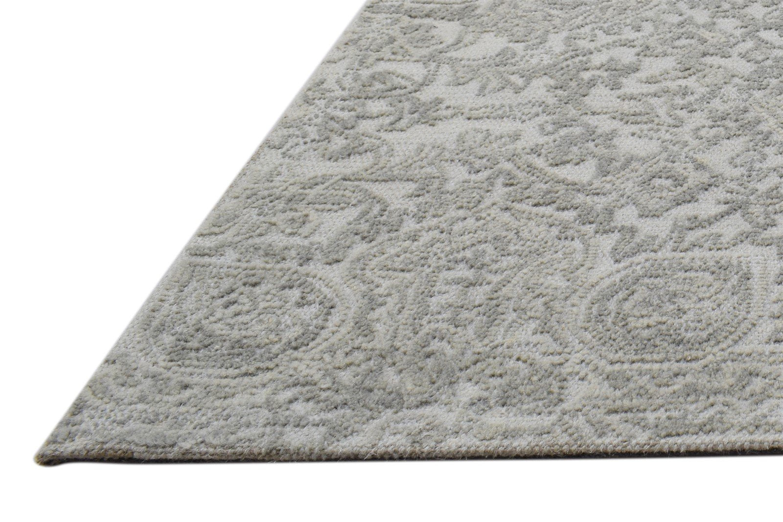 Grey Wool Rug 2' X 3' Persian Hand Tufted Oushak Oriental Small Carpet Area Rug